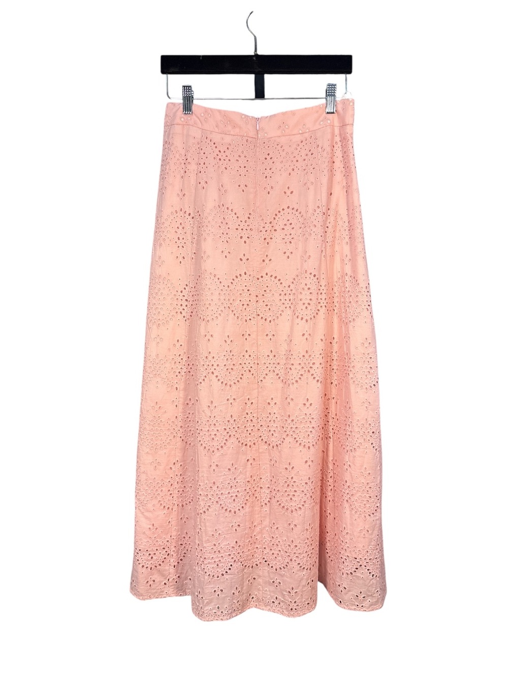 NWT Commense Eyelet Maxi Skirt Baby Pink Cotton Lined Size Small - Picture 4 of 4